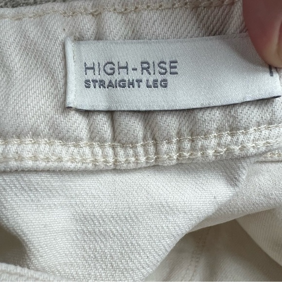 J.Jill Denim Cream High Rise Straight Leg Jeans, Size 16P - Picture 5 of 9